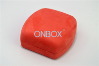 Orange Suede Luxury Packaging Boxes , Lady Bangle Custom Packaging Box